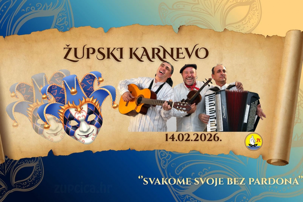 Župski karnevo poziva u povorku na Stradun i zabavu uz Trio Gu&scaron;t i DJ Alex G u Spioni