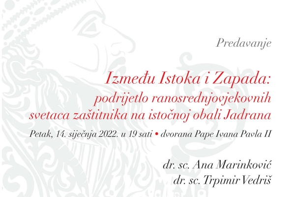 Jubilarna 1050. Festa; Tribine "Ususret sv. Vlahu", prvo predavanje u petak 14. siječnja