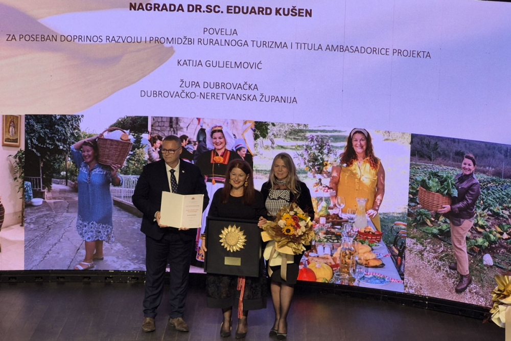 Katiji Guljelmović nagrada dr. Eduard Ku&scaron;en za poseban doprinos razvoju i promidžbi ruralnoga turizma