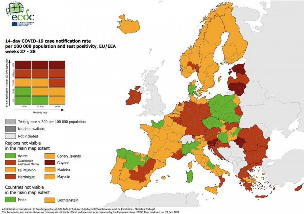 Nova korona karta; Jadranska Hrvatska, Slavonija i sjever i dalje crveni, Zagreb među najgorima