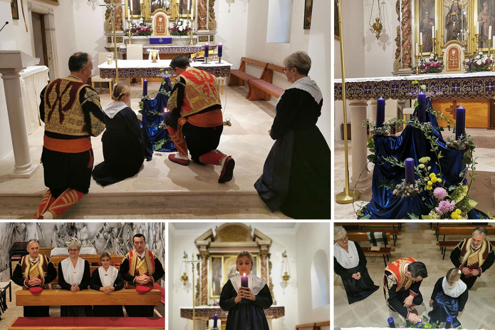 Članovi KUD-a "Marko Marojica" u crkvi sv. Ilara u upalili prvu adventsku svijeću, svijeću nade (FOTO)