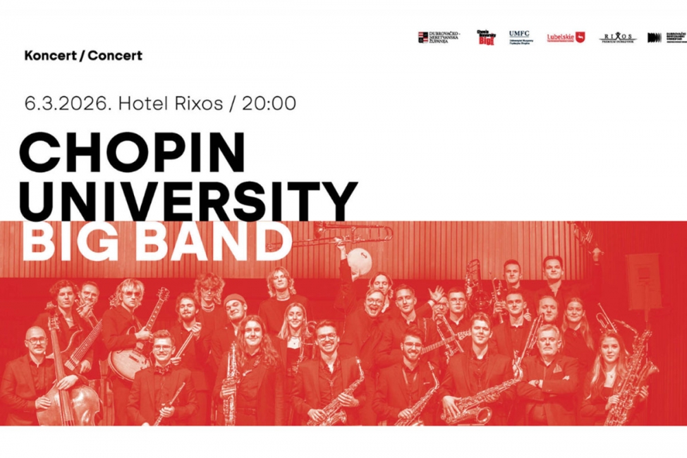 Županija u suradnji s DSO organizira koncert Big Band orkestra Glazbenog sveučili&scaron;ta &bdquo;Fryderyk Chopin&ldquo; iz Var&scaron;ave