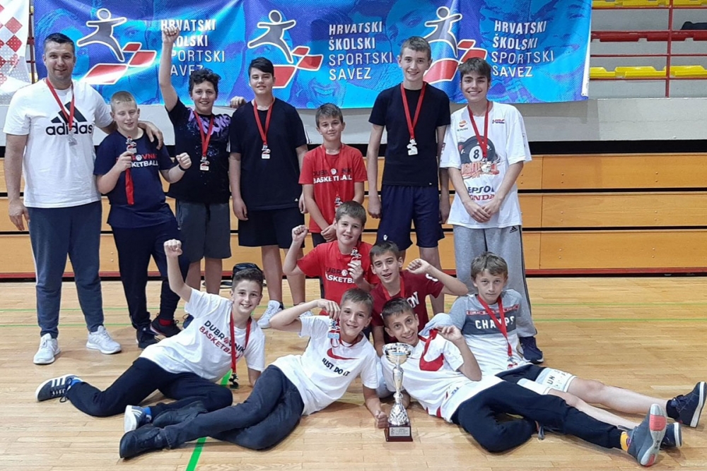 Veliki uspjeh župskih učenika; Ko&scaron;arka&scaron;i O&Scaron; Župa dubrovačka &scaron;kolski viceprvaci Hrvatske (FOTO)