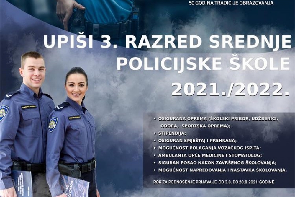 Povratak srednjo&scaron;kolskog dvogodi&scaron;njeg obrazovanja za zanimanje policajac/policajka