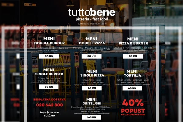 TuttoBene u Srebrenom započinje s radom s popustom od 40 posto na cjelokupan meni