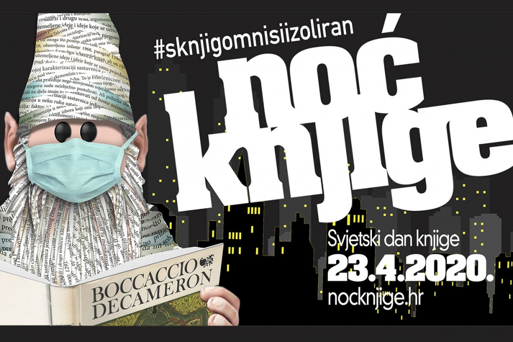 Deveta Noć knjige po prvi puta u virtualnom svijetu uz poruku "S knjigom nisi izoliran!"