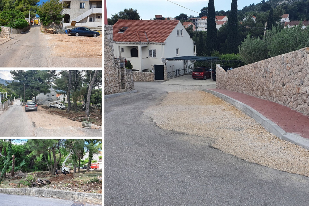 Radovi na Putu Pera Kojakovića; Sanacija i &scaron;irenje kolnika, izgradnja nogostupa, modernizacija javne rasvjete