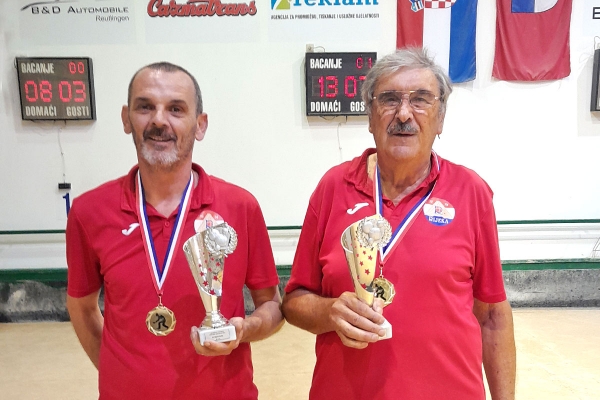 Boćanje; Odigrane su zavr&scaron;nice prvenstva Županije, Nikola Žeravica i Luko Ledinić prvaci u parovima