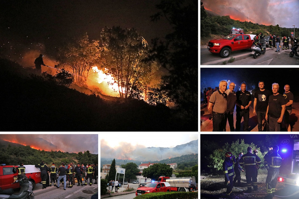 Druga neprospavana noć; No&scaron;ena jakim vjetrom vatra se pro&scaron;irila do Postranja (FOTOGALERIJA)