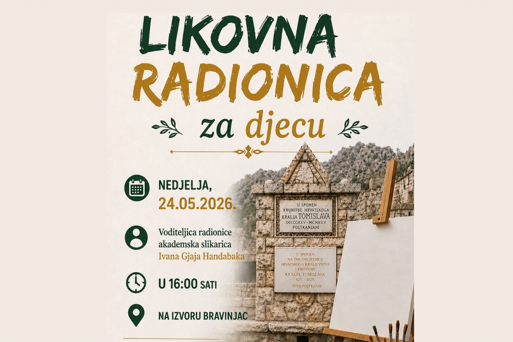 Likovna radionica za djecu &ndash; poziv na kreativno druženje na izvoru Bravinjac
