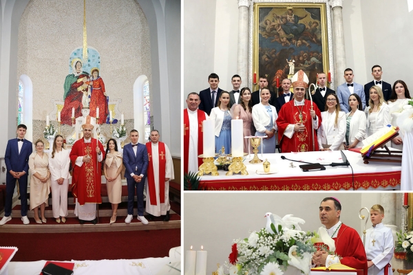Biskup Roko Glasnović podijelio sakrament potvrde mladima na Brgatu i Postranju (FOTOGALERIJA)