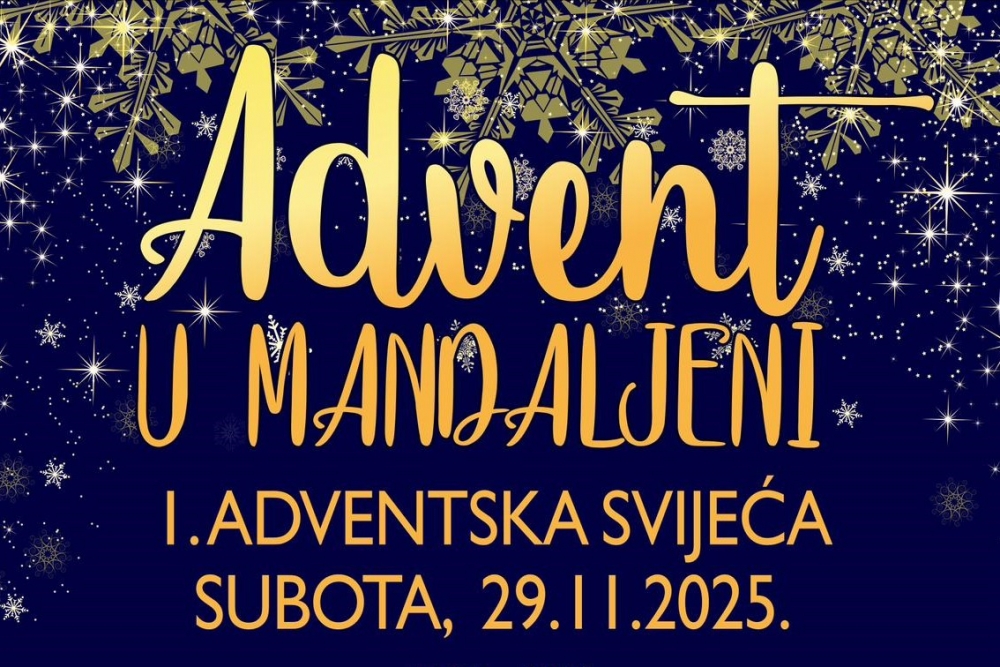 Sutra počinje "Advent u Mandaljeni", prvu adventsku svijeću upalit će načelnik Marko Miloslavić