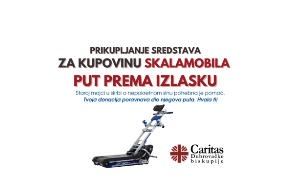 Caritas; Put prema izlasku - Tvoja donacija poravnava dio njegova puta... Hvala ti!