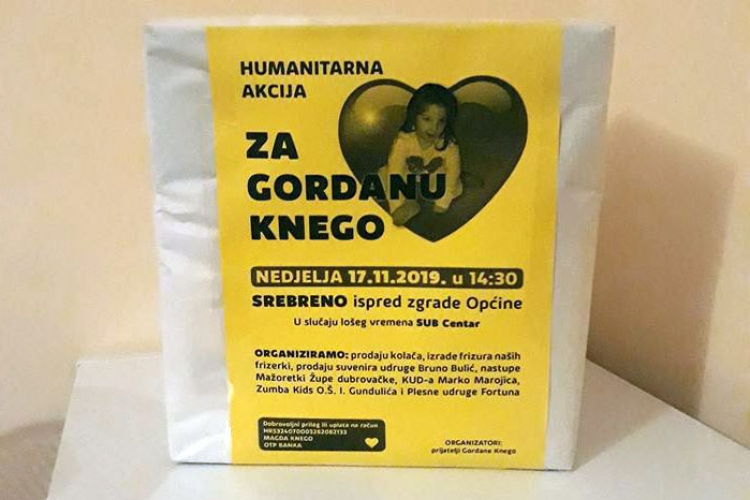 U kutijama postavljenim od Konavala do Grada za Gordanu Knego prikupljeno skoro 40 tisuća kuna