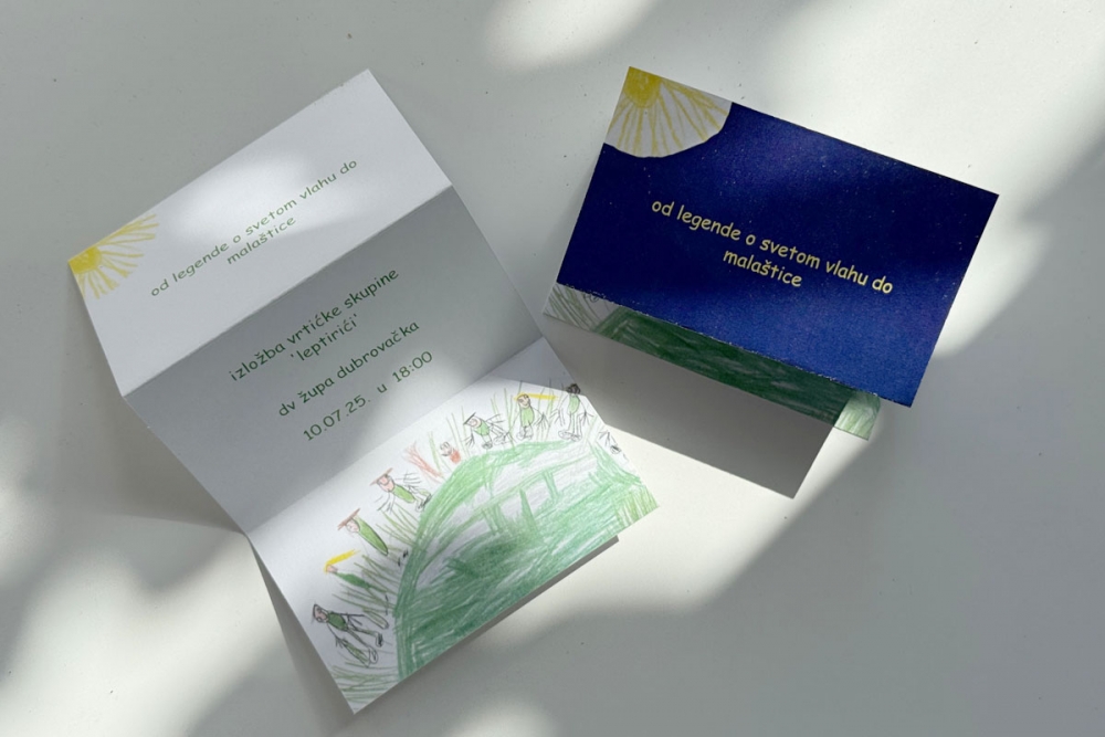 "Od legende o svetom Vlahu do Mala&scaron;tice" Izložba skupine 'Leptirići' DV Župa dubrovačka