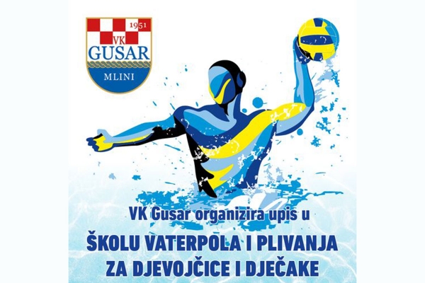 Upisi u &Scaron;kolu vaterpola i plivanja Vaterpolskog kluba Gusar za djevojčice i dječake