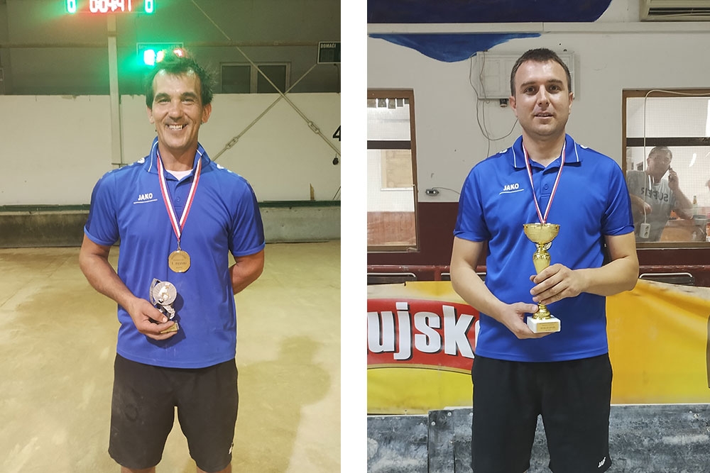 Dva boćara Postranja prvaci županije; Luko Kelez - pojedinac klasično, Antonio Vojvodić - precizno izbijanje