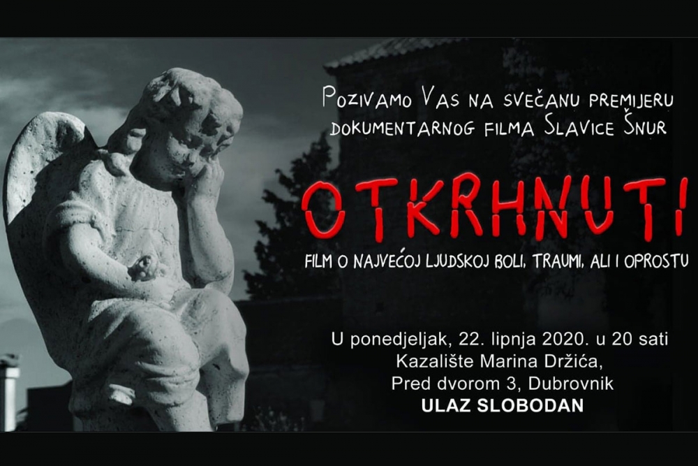 Film "Otkrhnuti" o poginuloj djeci tijekom Domovinskog rata 22. lipnja u Kazali&scaron;tu Marina Držića