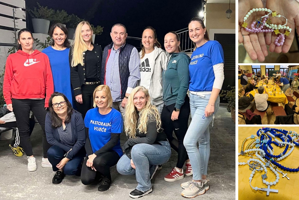 Vrijeme listopadskih pobožnosti; Radionica izrade krunica u župe Velike Gospe u Postranju (FOTO)