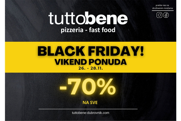 Pazite ovo! Ludi Black Friday u TuttoBene - Sve na 70 posto popusta!