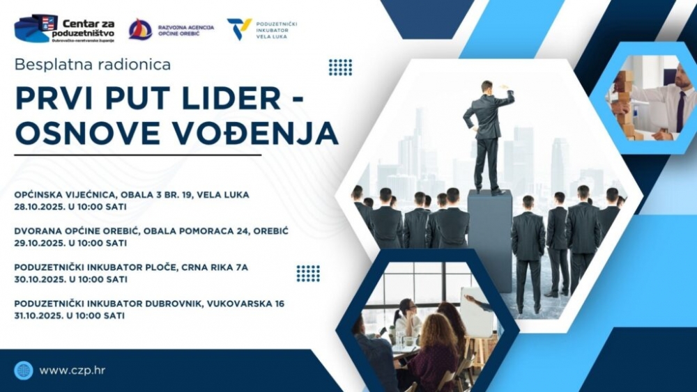 Besplatne radionice na temu "Prvi put lider &ndash; osnove vođenja" diljem županije