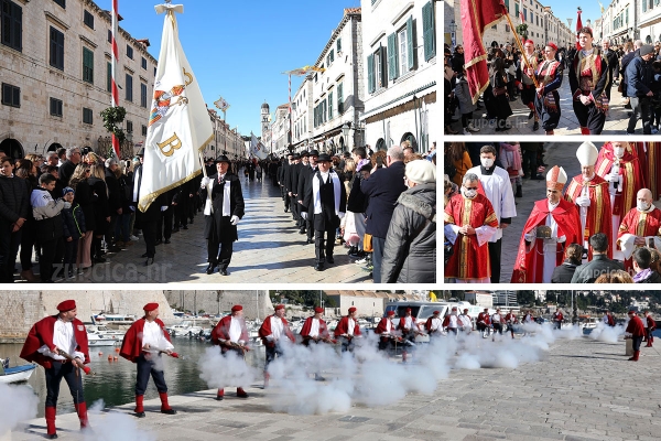 Procesija 1050. Feste Svetoga Vlaha s barjacima i moćima Parca  pro&scaron;la Gradom (FOTOGALERIJA)