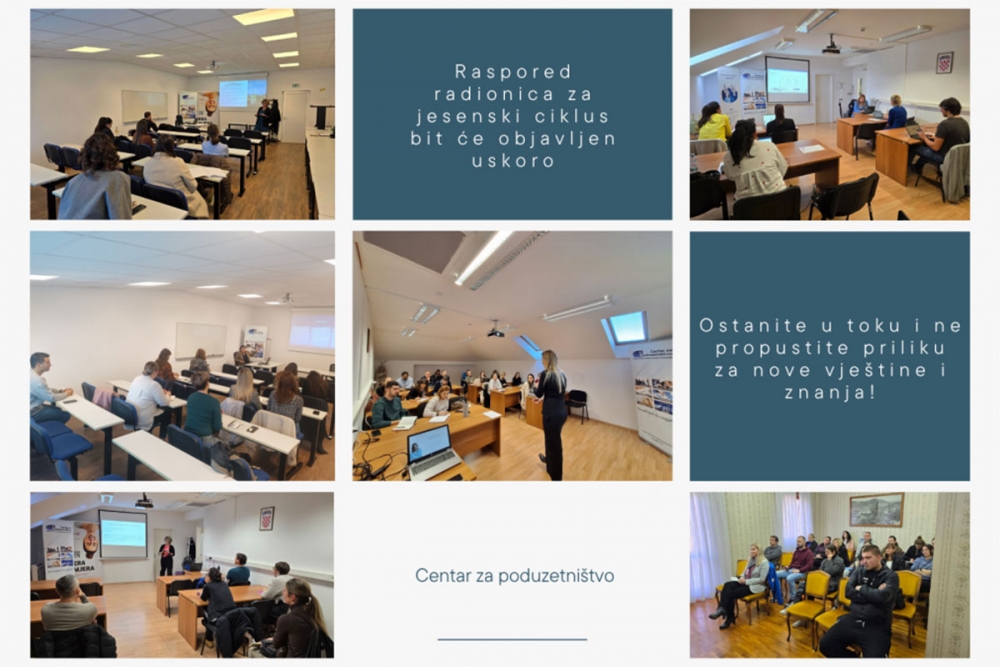 Centar za poduzetni&scaron;tvo; Poduzetnici u fokusu - Edukacije koje potiču razvoj i suradnju