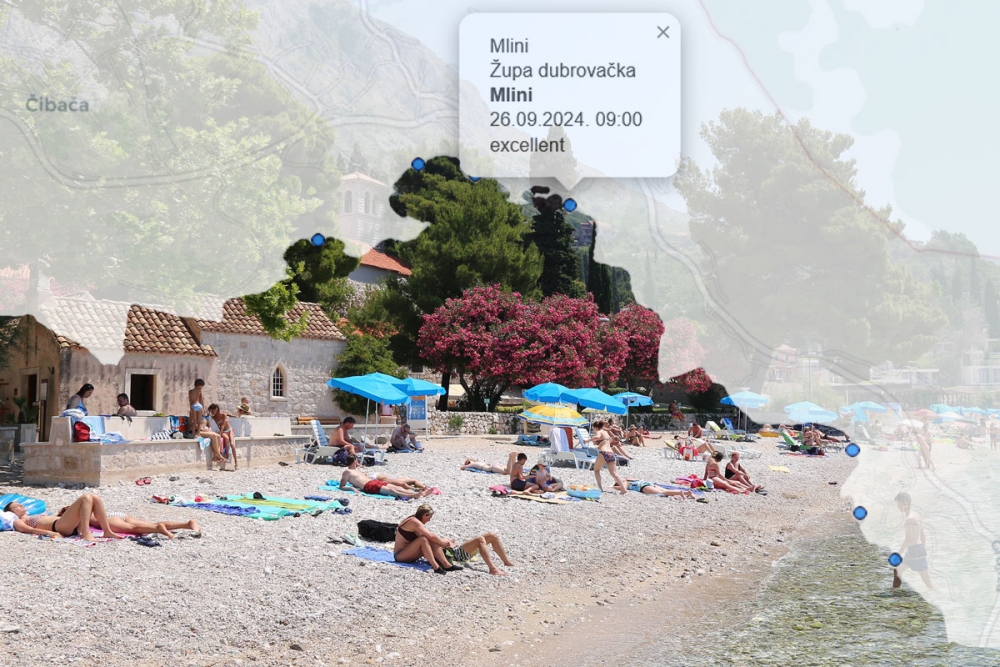 Rezultati desetog ispitivanja; More na svim župskim plažama je izvrsne kakvoće