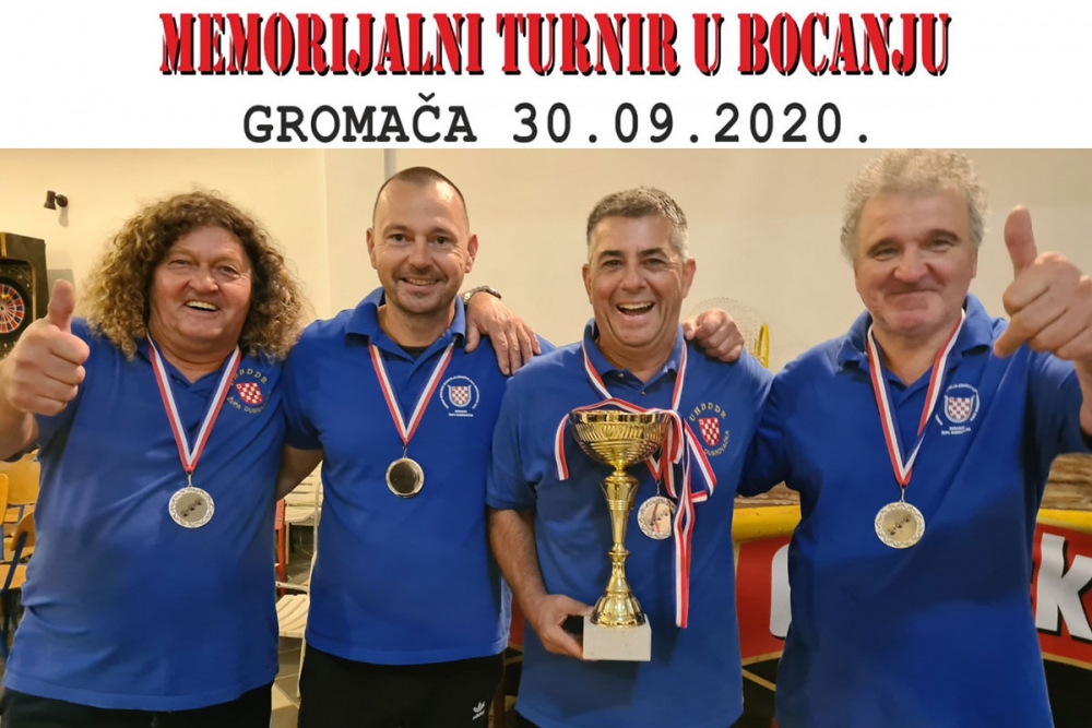 Treći Memorijalni turnir u boćanju u disciplini trojke - Župskom UHBDDR-u drugo mjesto na Gromači