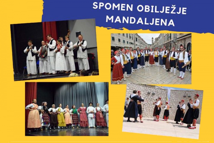 Nastup folklora&scaron;a iz Grubi&scaron;nog polja i Župe kod Spomen obilježja u Mandaljeni