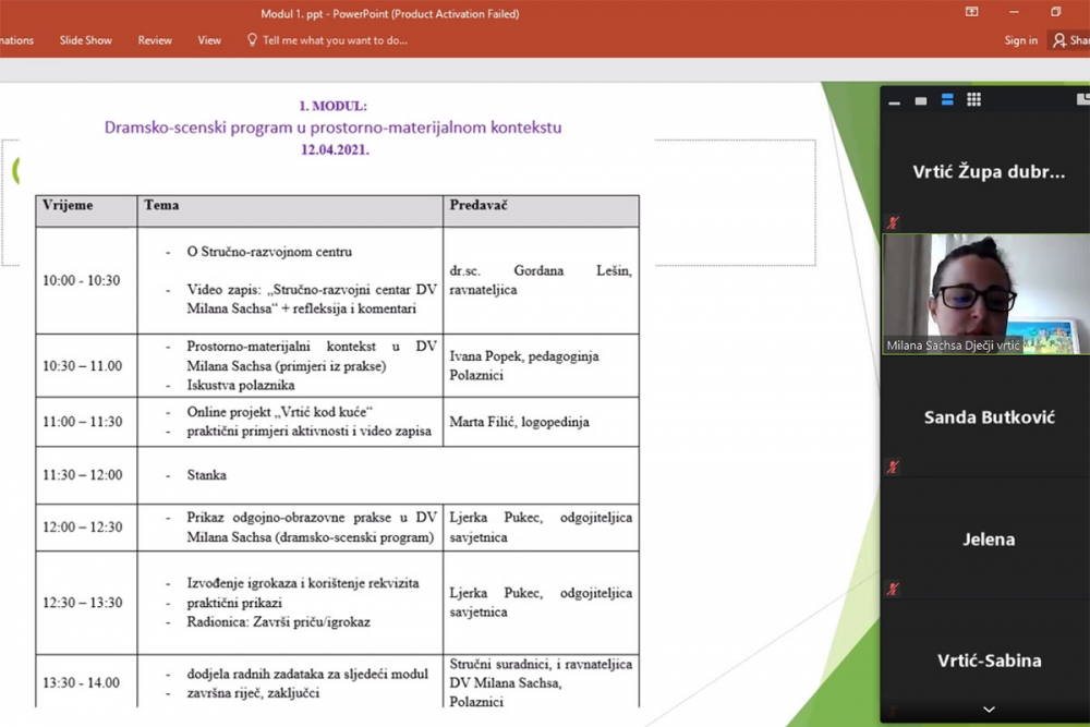 U župskom vrtiću održan 9. modul edukacije &bdquo;Dramsko-scenski izričaj kroz tradicionalne i suvremene medije&ldquo;