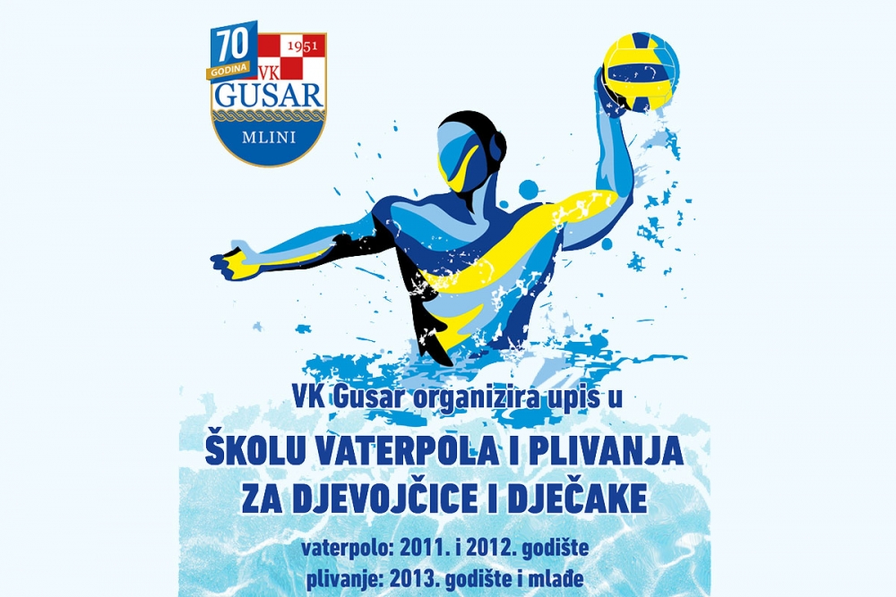 VK Gusar poziva na upis u &scaron;kolu vaterpola i plivanja za djevojčice i dječake