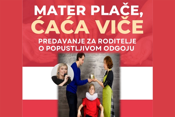 &ldquo;Mater plače, ćaća viče&rdquo; - Predavanje psihoterepeutkinje Maje Jak&scaron;ić u sklopu Dana Caritasa