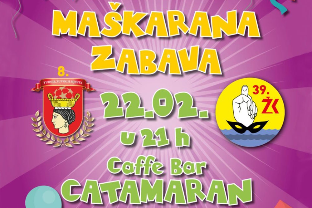 Večeras u Catamarana zadnja ovogodi&scaron;nja zabava Župskog karnevala i Turnira župskih mjesta