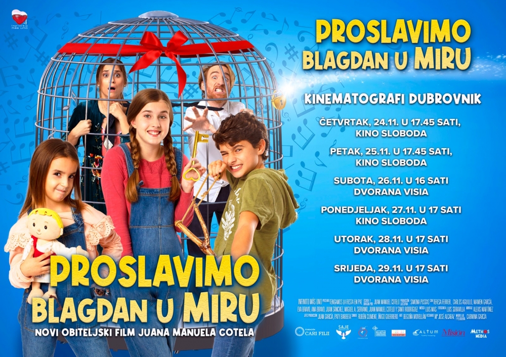 Obiteljski film &ldquo;Proslavimo blagdan u miru&rdquo; od večeras u dvorani Visia i kinu Sloboda
