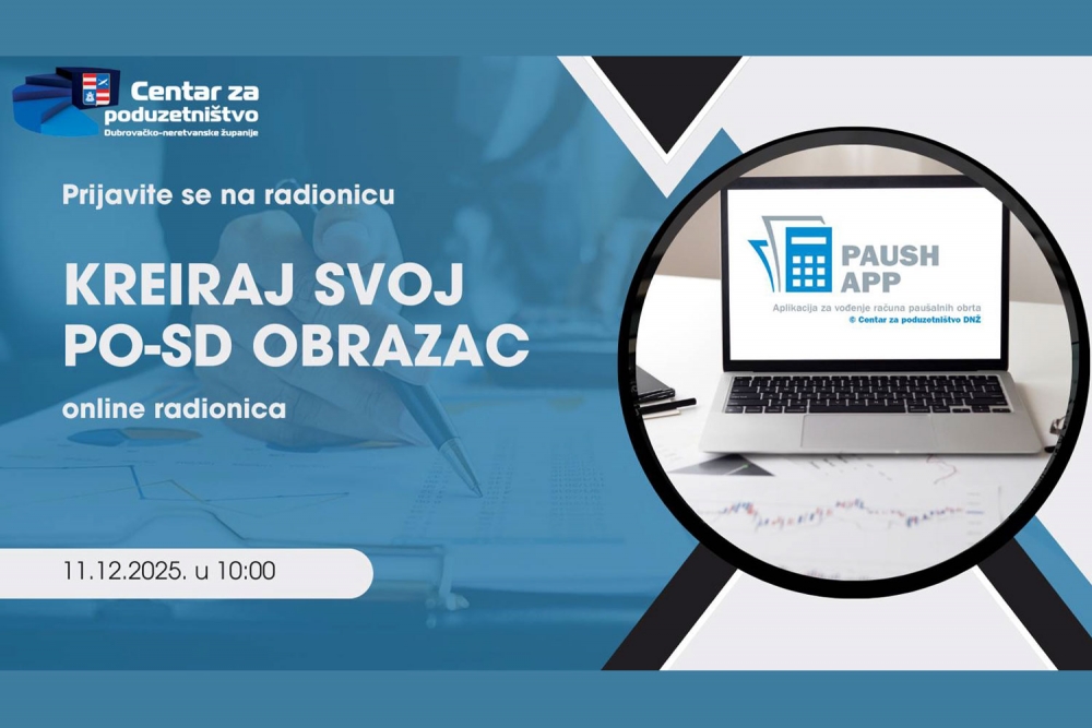 Prijavite se na besplatnu online radionicu &ldquo;Kreiraj svoj PO-SD obrazac&rdquo;