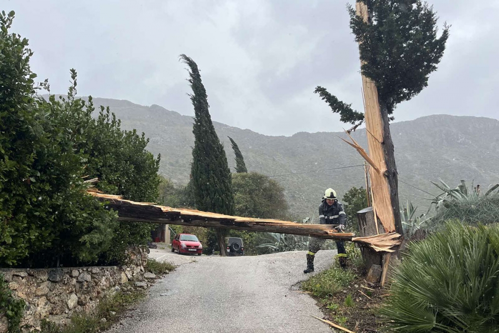 Jako jugo lomi stabla kroz Župu, župski vatrogasci na intervenciji u Čibači i na Krstacu (FOTO)