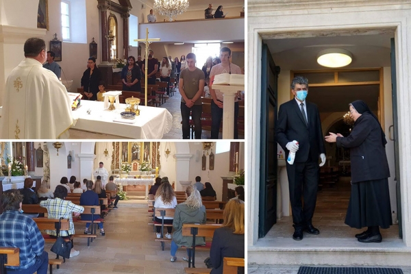 Popu&scaron;tanje mjera; Prva misa s narodom u crkvi Svetog Ilara nakon &scaron;est tjedana (FOTO)
