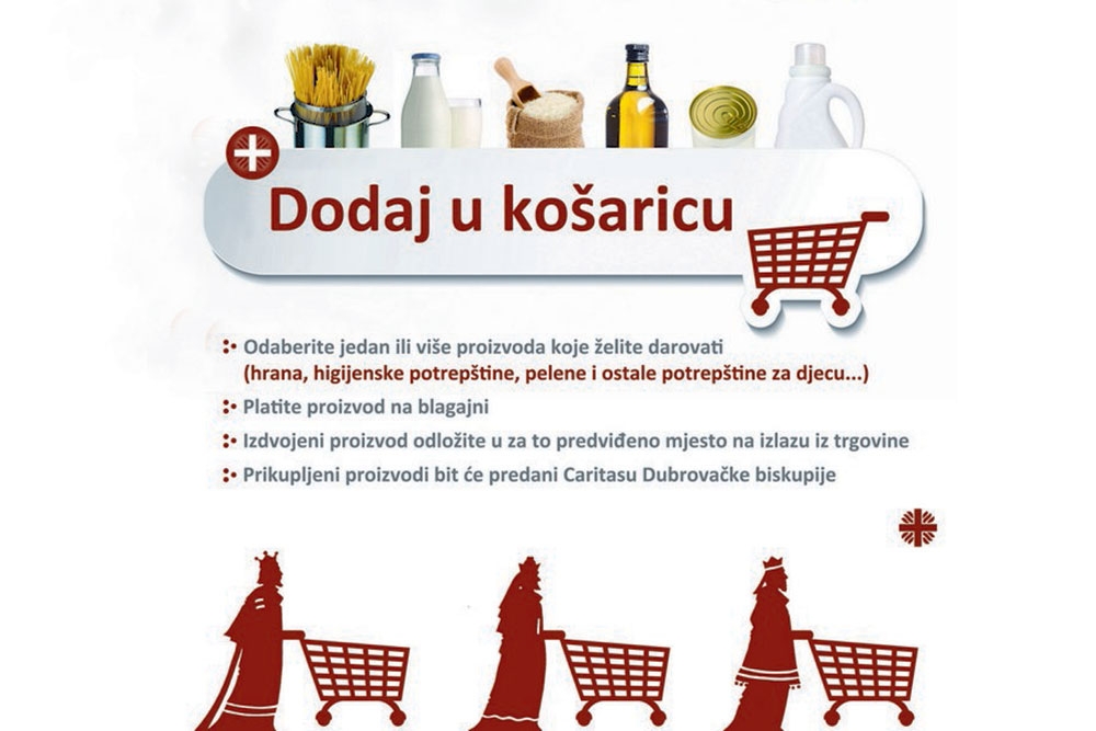 "Dodaj u ko&scaron;aricu" - I ove godine Adventska akcija Caritasa Dubrovačke biskupije u suradnji s trgovačkim lancima