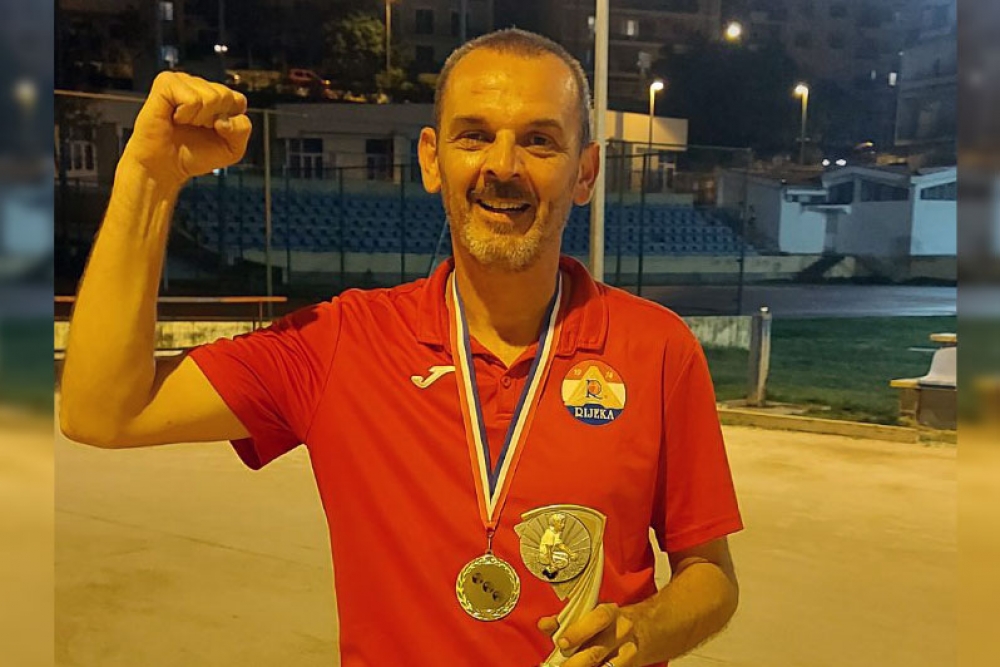 Luko Ledinić član BK Rijeka prvak Županije u boćarskoj disciplini pojedinac klasično