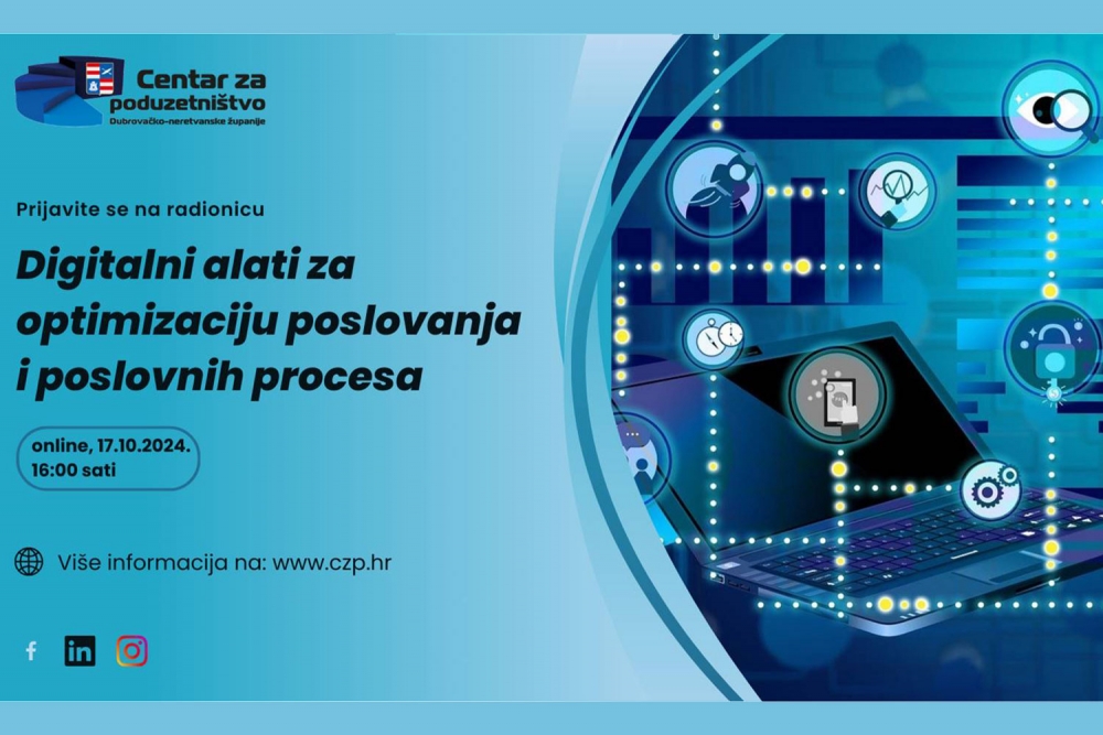 Poziv na besplatnu online edukaciju &ldquo;Digitalni alati za optimizaciju poslovanja i poslovnih procesa&rdquo;