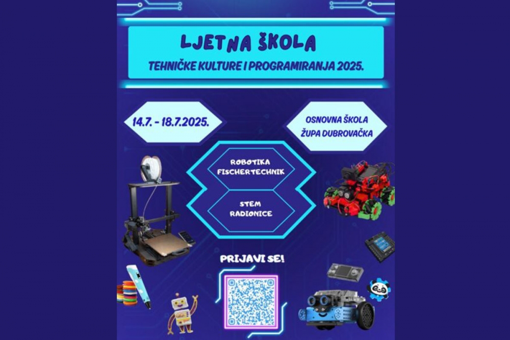 Ljetna &scaron;kola tehničke kulture i programiranja i ove godine u O&Scaron; Župa dubrovačka, prijave su otvorene