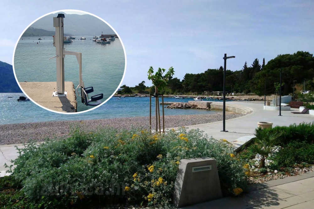 Obavijest iz Općine; Na prvom mulu u Srebrenom postavljen je lifter za osobe s invaliditetom