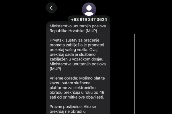 Ukoliko vam stigne poruka koju &scaron;alje prometna policija nipo&scaron;to ne otvarajte - radi se o prevari