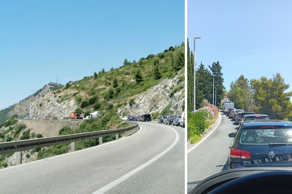 Lančani sudar na Ilijinoj glavici, velike kolone iz smjera Župe dubrovačke prema Gradu