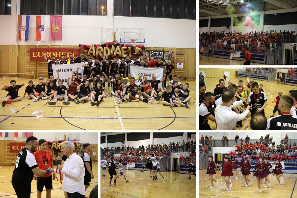 Festa na Mljekari; Ardiaei uvjerljivom pobjedom proslavio naslov prvaka 2. HRL-jug (FOTOGALERIJA/VIDEO)