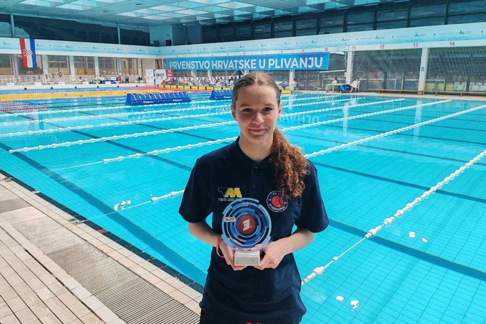 Župska plivačica Ivana Puljić brončana na kadetskom prvenstvu Hrvatske u Zagrebu