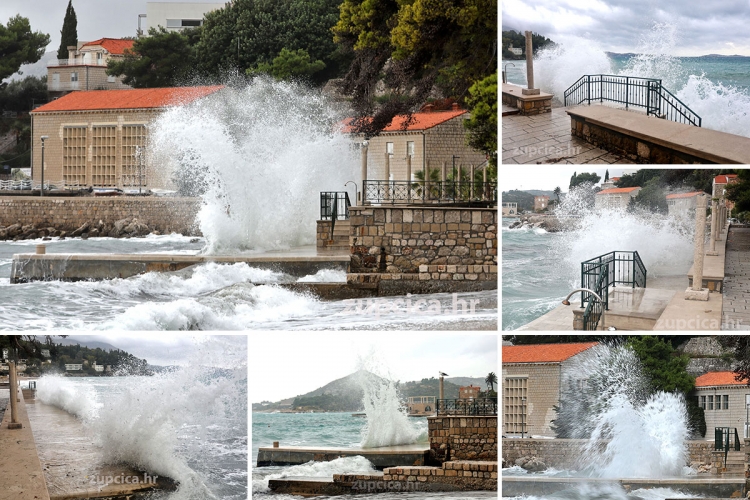Ljepota južine na moru  - Igra valova na Morskoj taraci u Mlinima (FOTOGALERIJA)